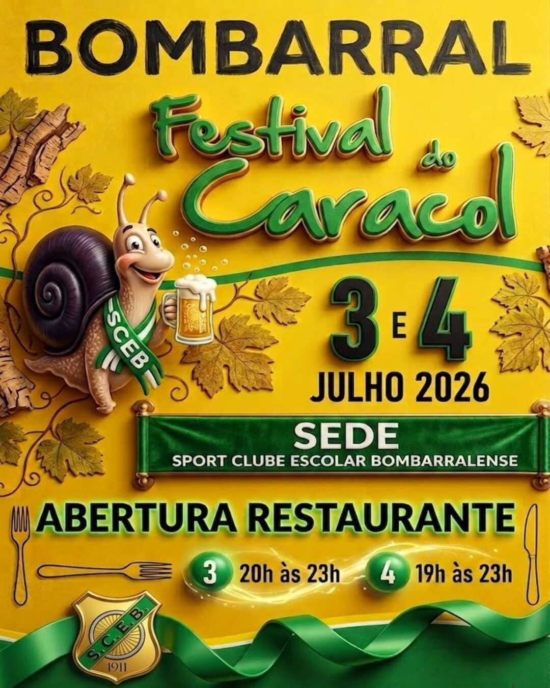 Cartaz O Festival do Caracol 2026 - Bombarral