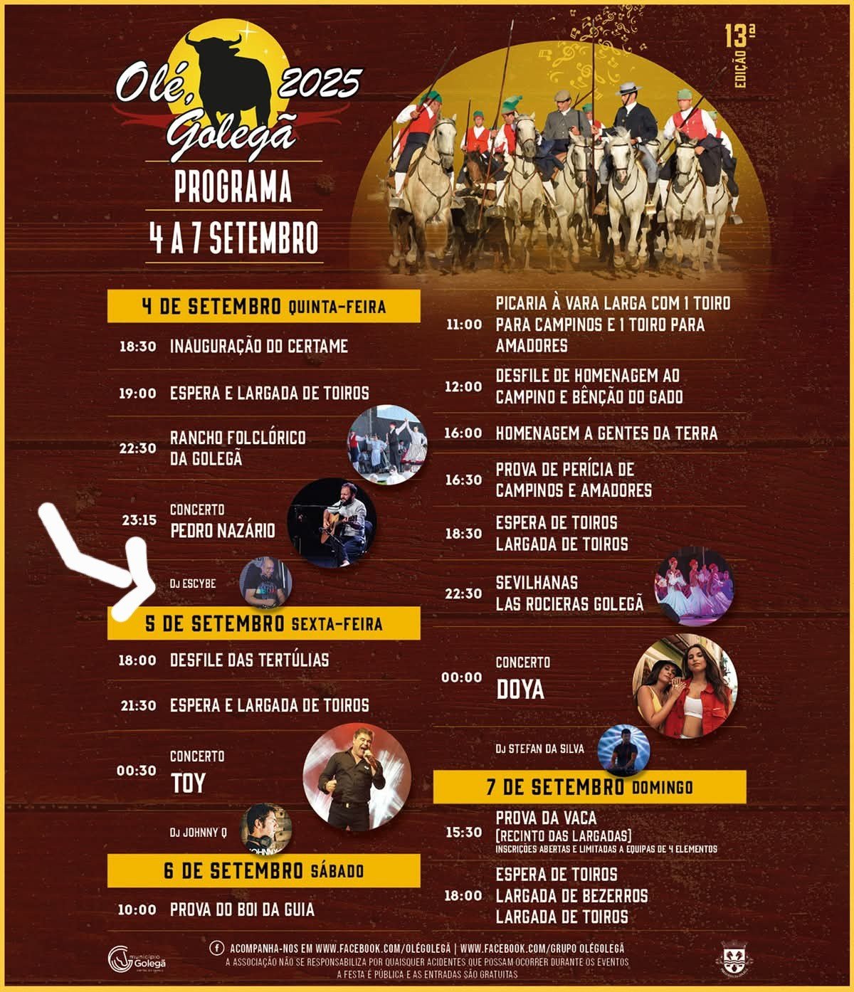 Cartaz Olé Golegã 2025 - Golegã