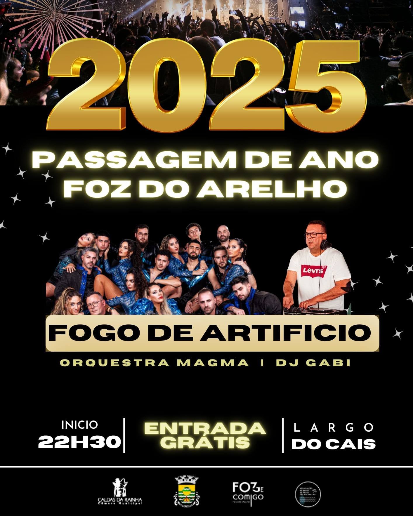 Cartaz Passagem de Ano 2024 - Foz do Arelho