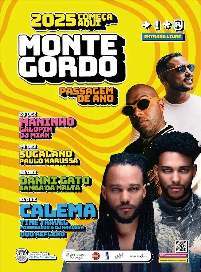 Cartaz Passagem de Ano 2024 - Monte Gordo