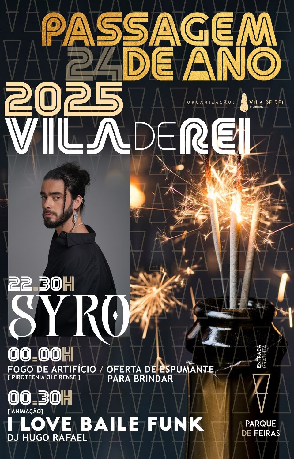 Cartaz Passagem de Ano 2024 - Vila de Rei