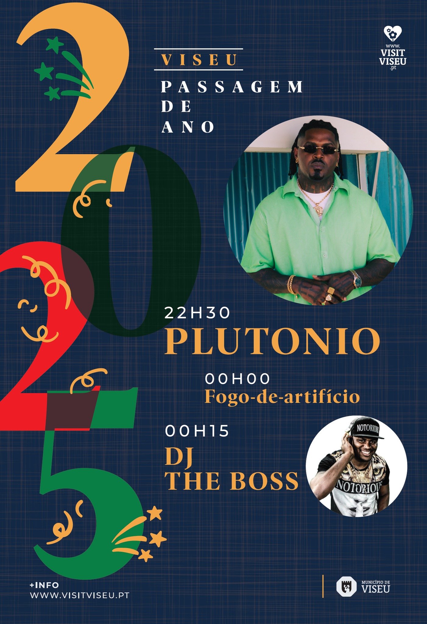 Cartaz Passagem de Ano 2024 - Viseu