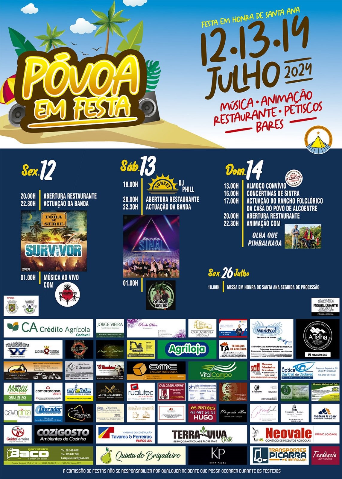 Cartaz Póvoa em Festa 2024 - Cadaval