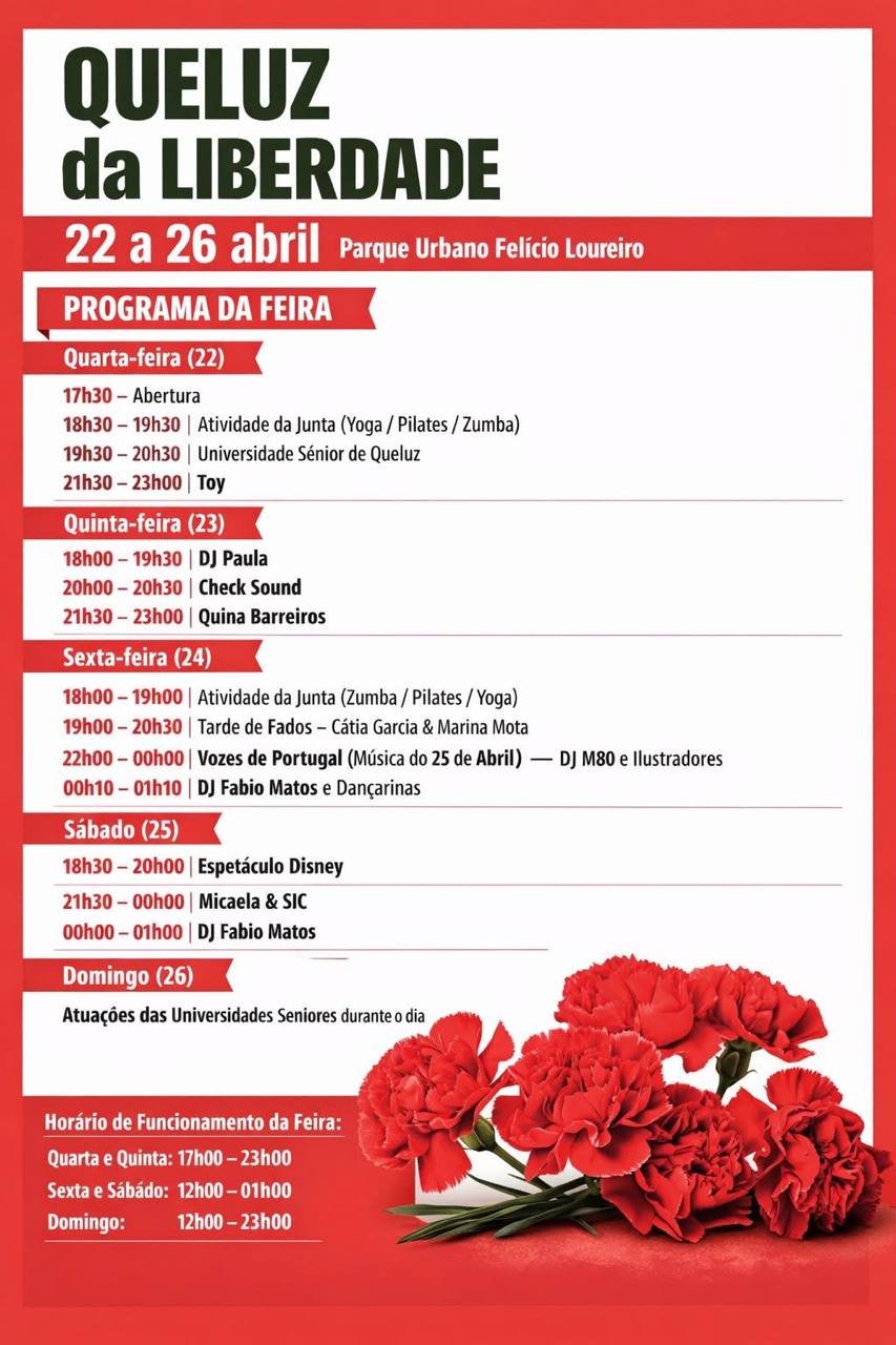 Cartaz Queluz da Liberdade 2026 - Queluz