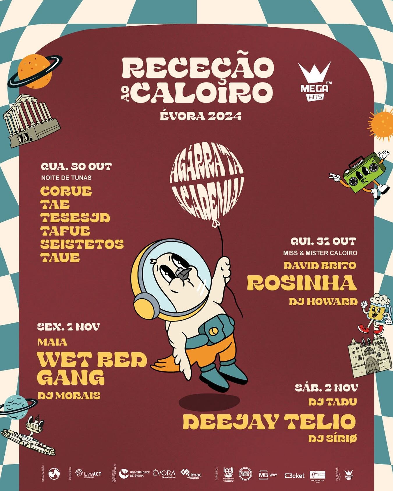 Cartaz Receção ao Caloiro 2024 - Évora