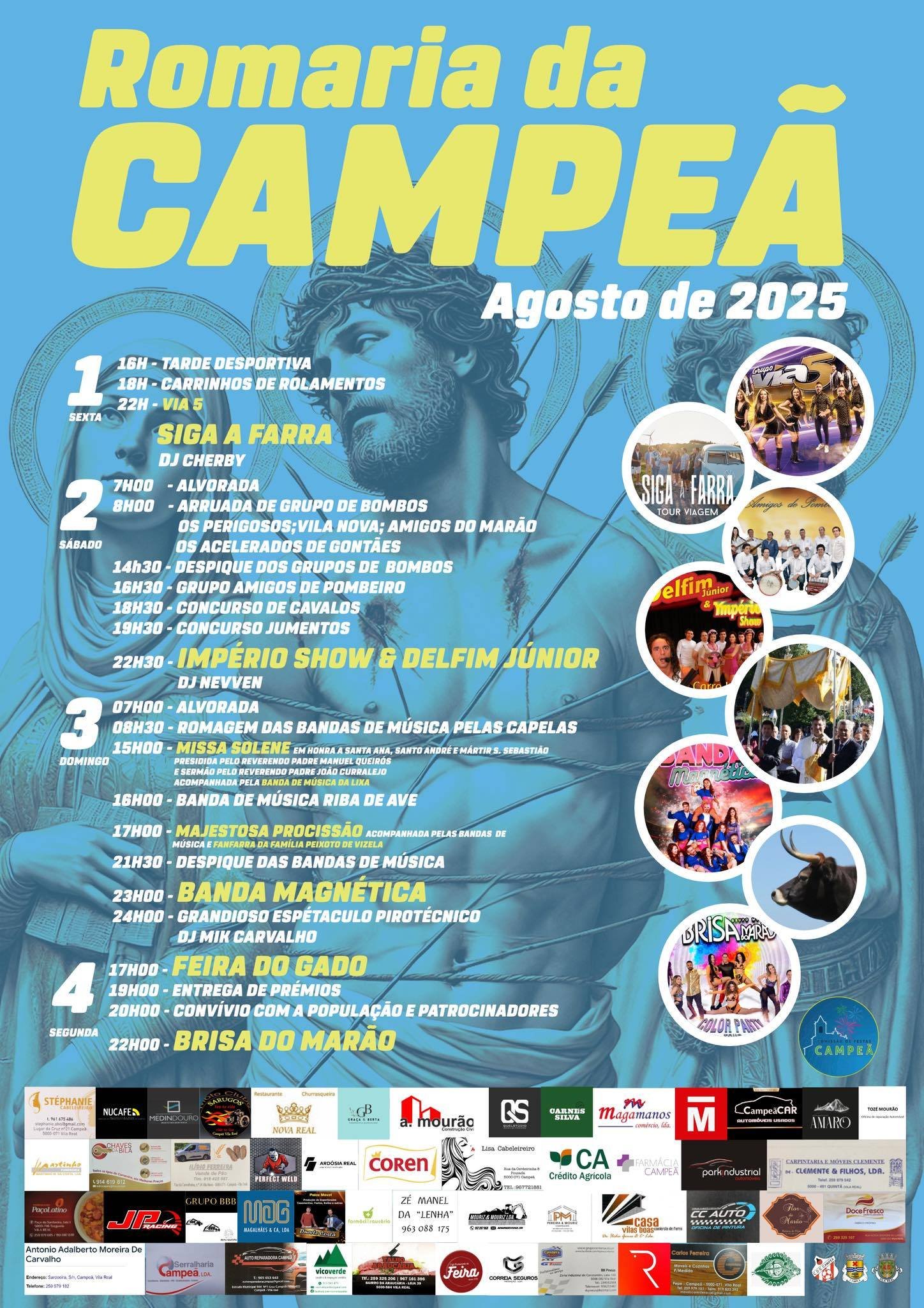 Cartaz Romaria da Campeã 2025 - Vila Real