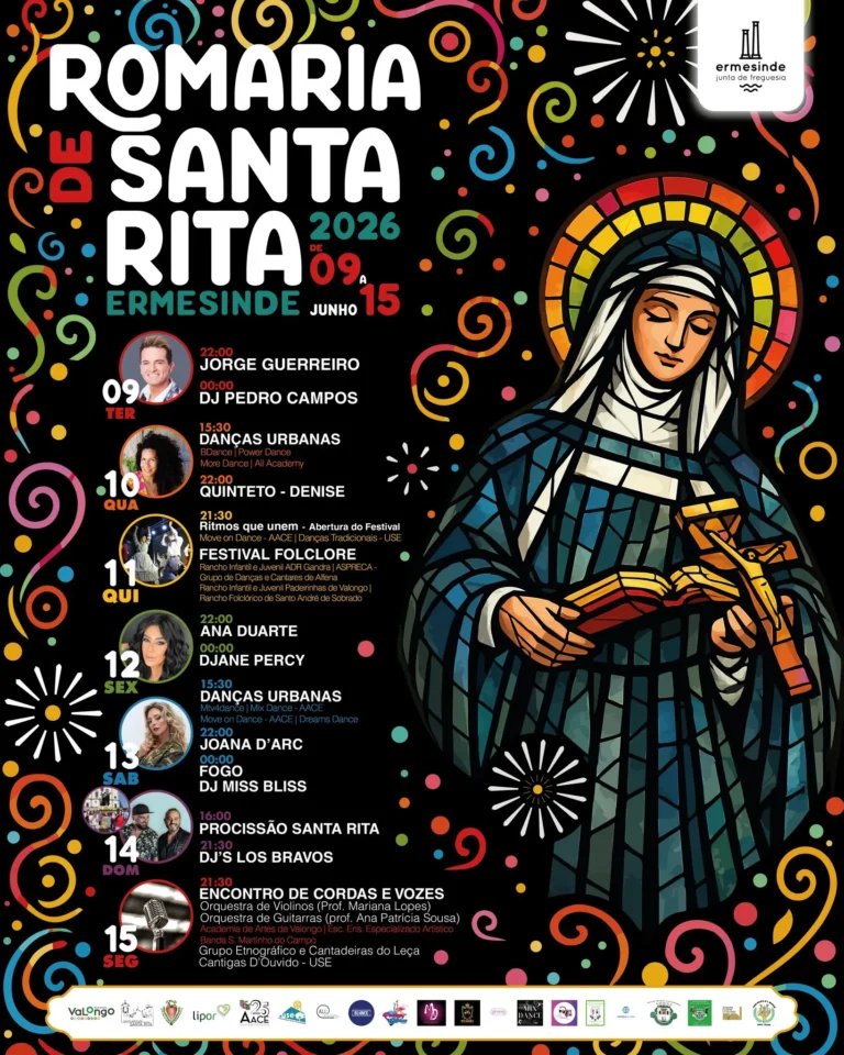 Cartaz Romaria de Santa Rita 2026 - Ermesinde