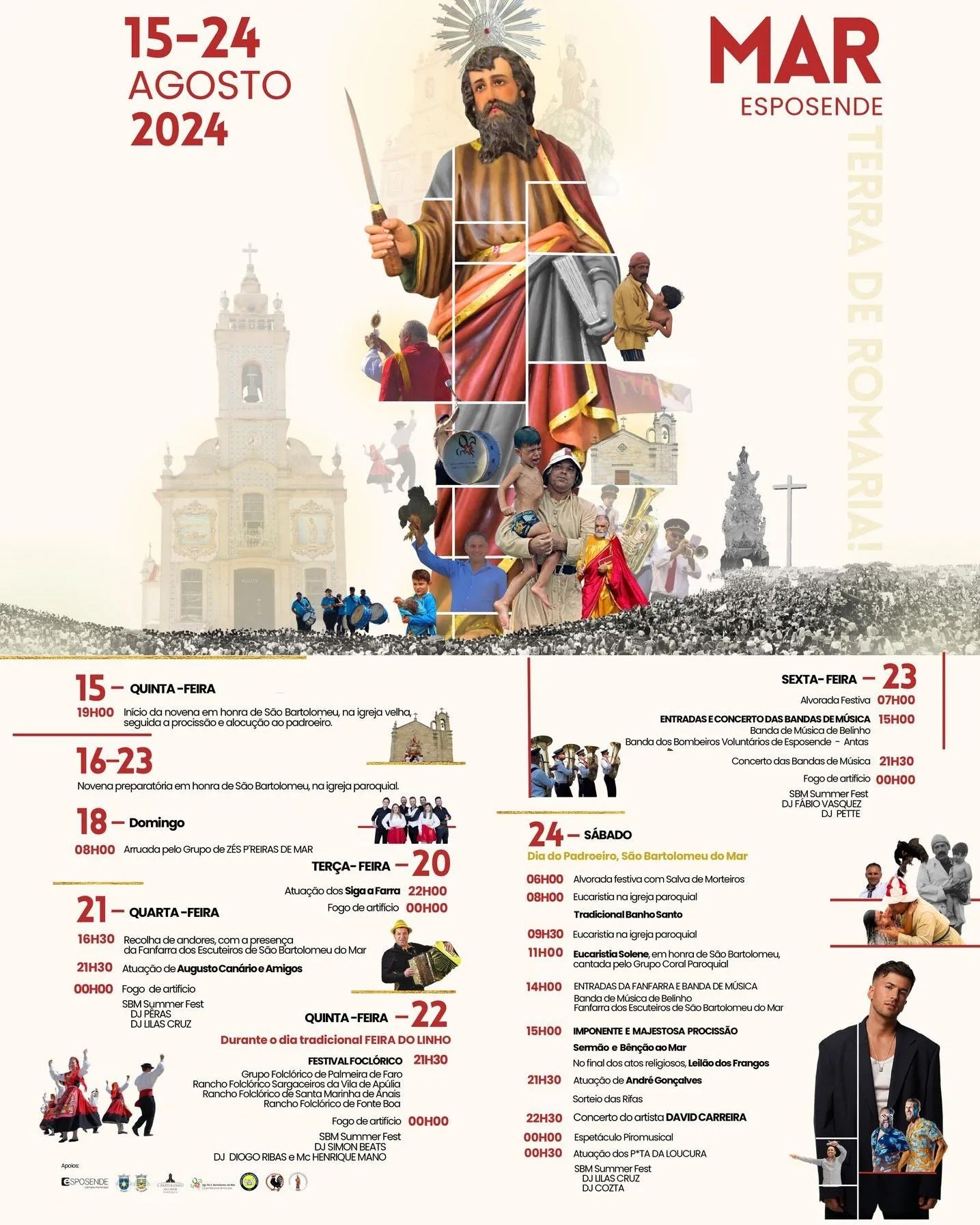 Cartaz Romaria de São Bartolomeu do Mar 2024 - Esposende