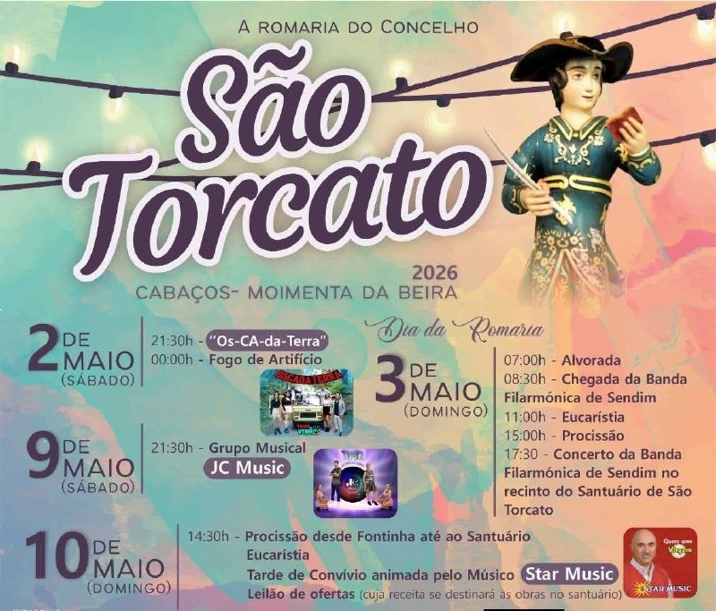Cartaz Romaria de São Torcato 2026 - Cabaços