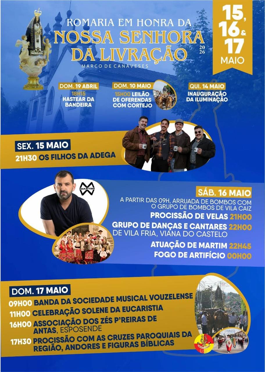 Cartaz Romaria em honra da Nossa Senhora da Livração 2026 - Marco de Canaveses