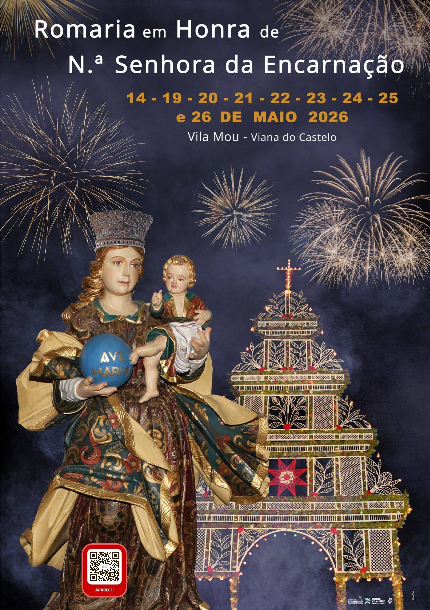 Cartaz Romaria em honra de N.ª Senhora da Encarnacão 2026 - Vila Mou