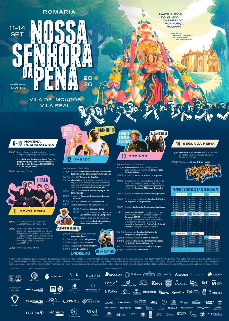 Cartaz Romaria Nossa Senhora da Pena 2026 - Vila Real