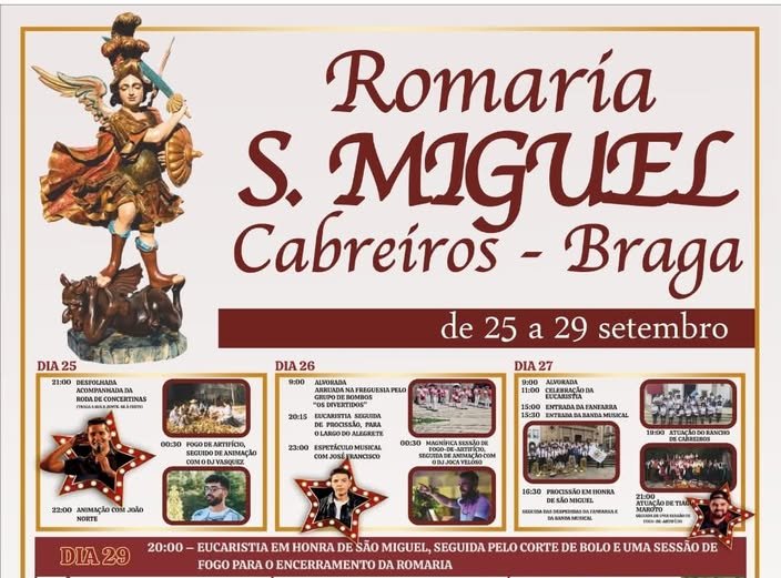 Cartaz Romaria S. Miguel 2026 - Cabreiros