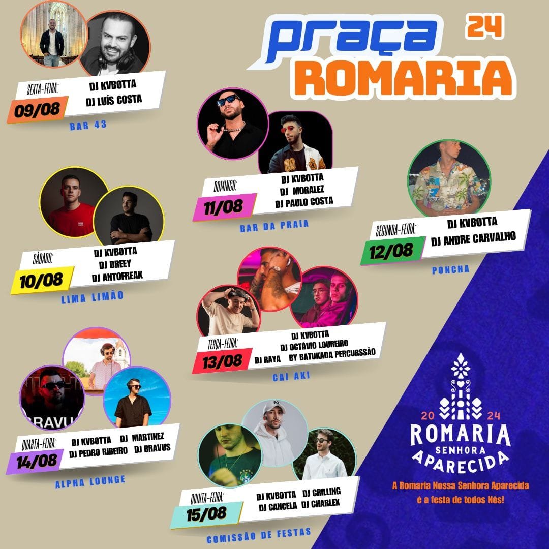 Cartaz Romaria Senhora Aparecida 2024 - Lousada