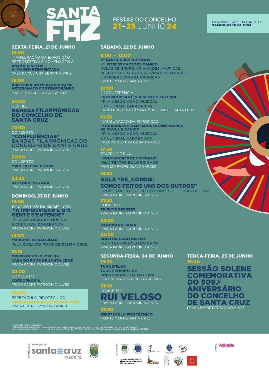 Cartaz Santa Faz | Festas do Concelho 2024 - Santa Cruz