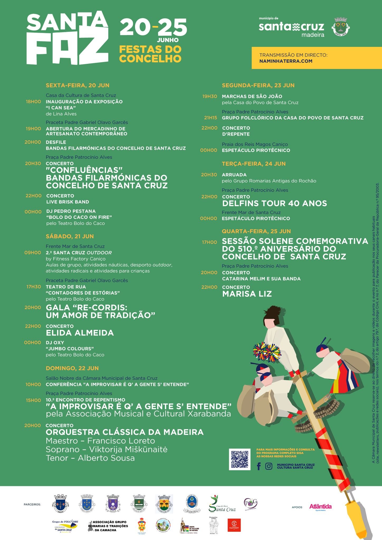 Cartaz SANTAFAZ 2025 | Festas do Concelho 2025 - Santa Cruz
