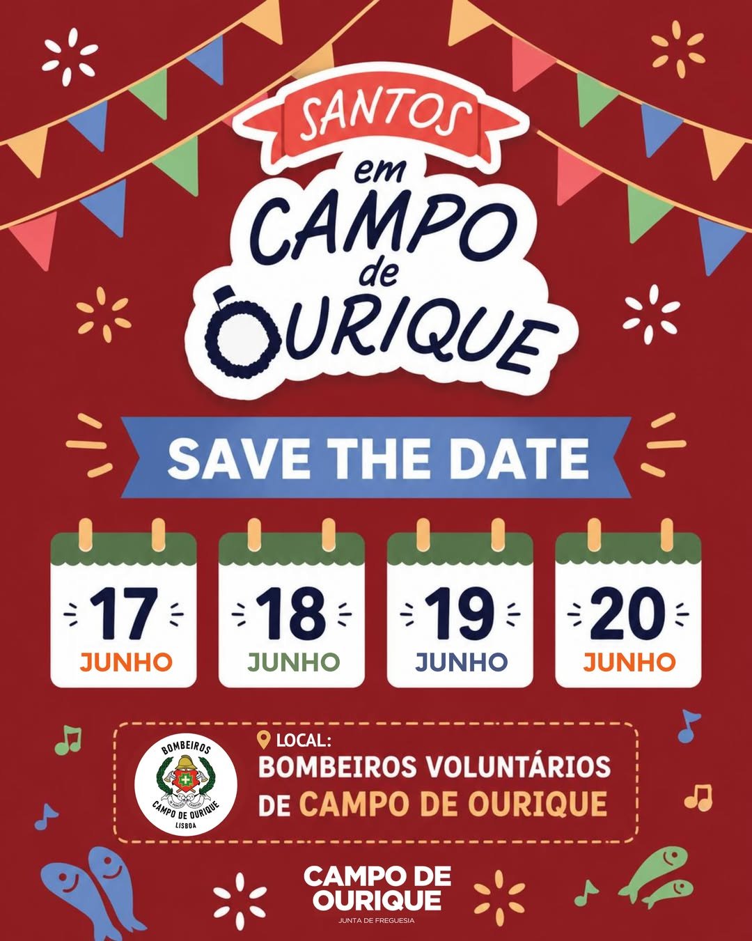 Cartaz Santos em Campo de Ourique 2026 - Lisboa