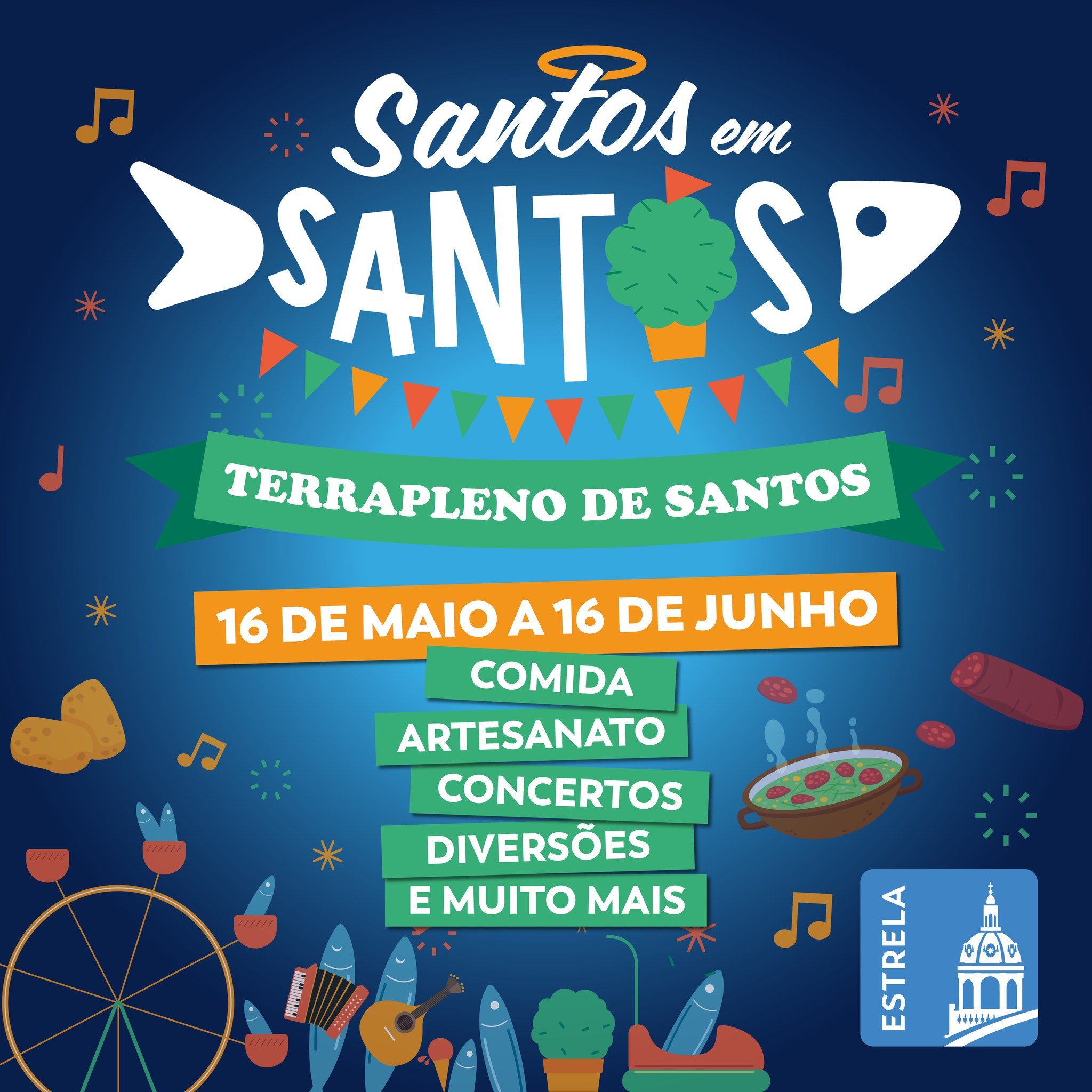 Cartaz Santos em Santos 2024 - Lisboa