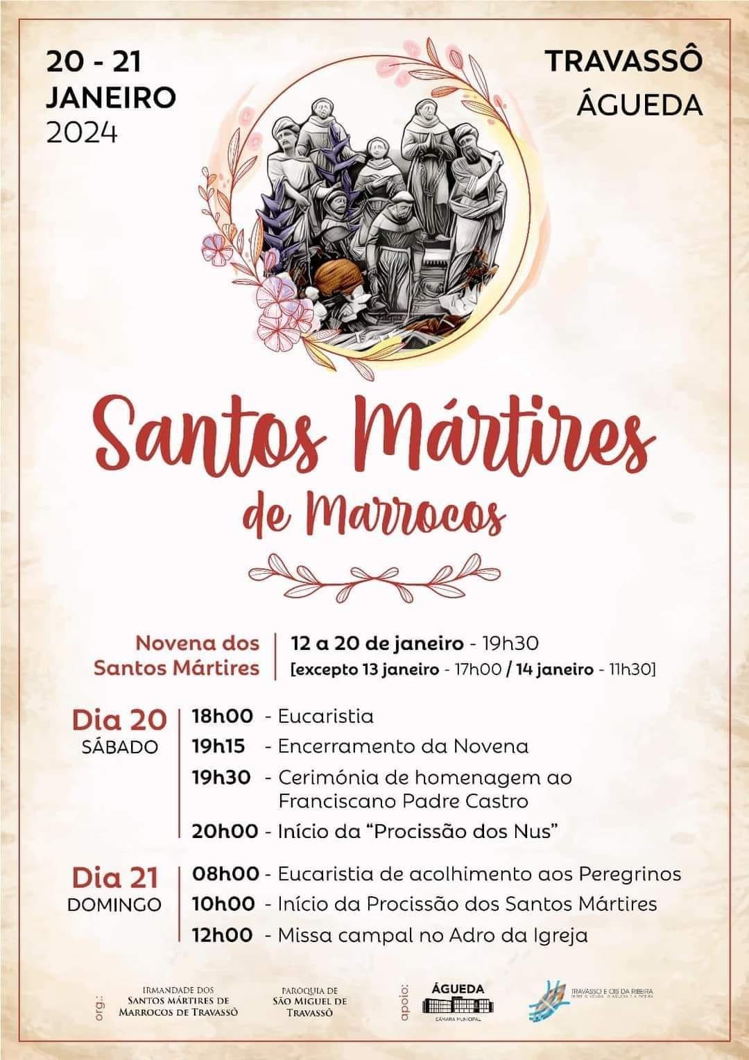 Cartaz Santos Mártires de Marrocos 2024 - Travassô