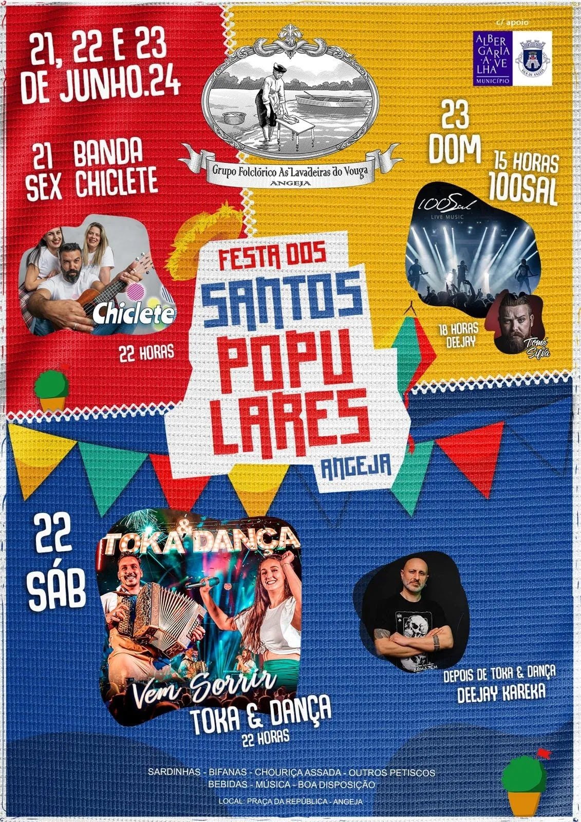 Cartaz Santos Populares 2024 - Angeja