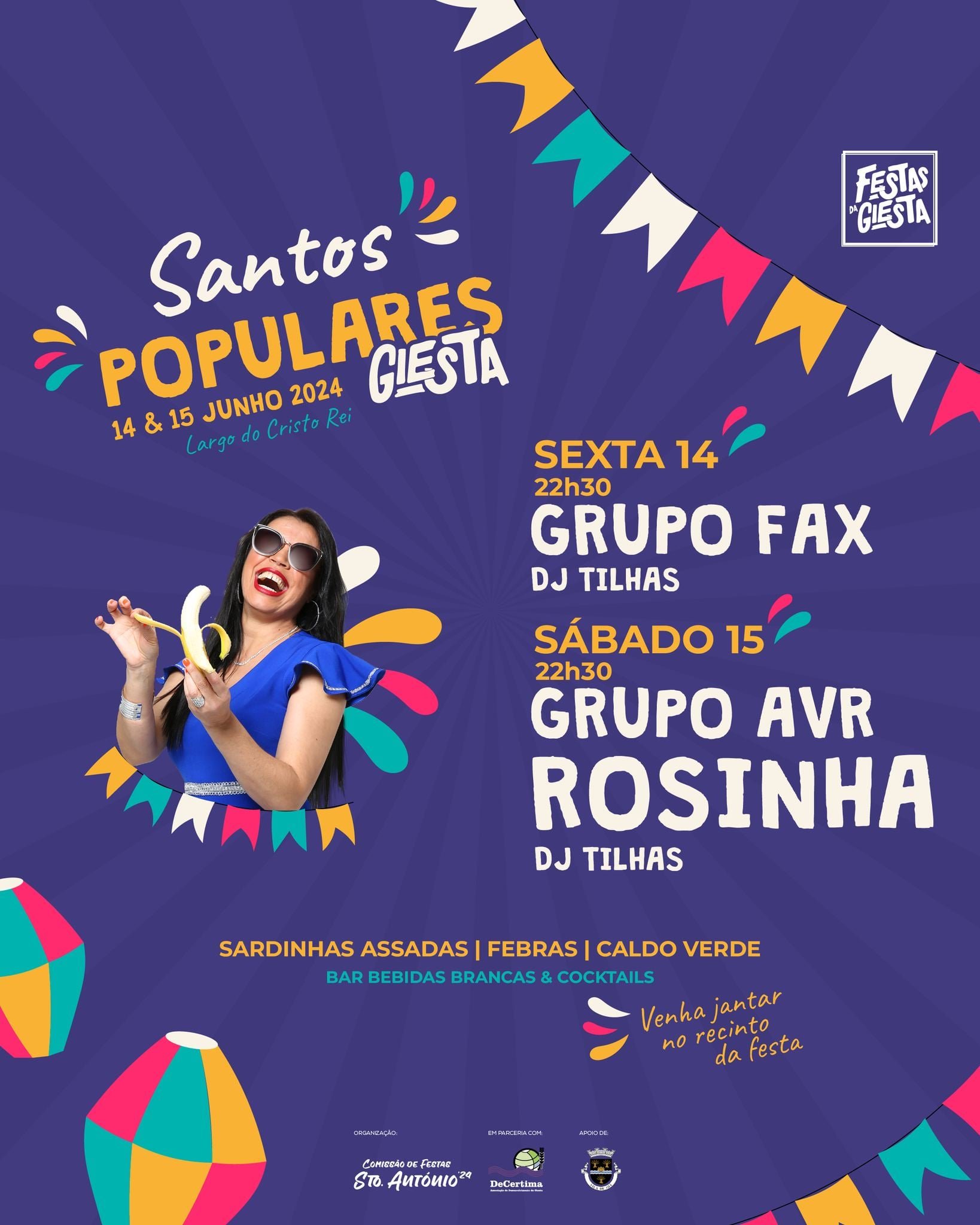 Cartaz Santos Populares 2024 - Giesta