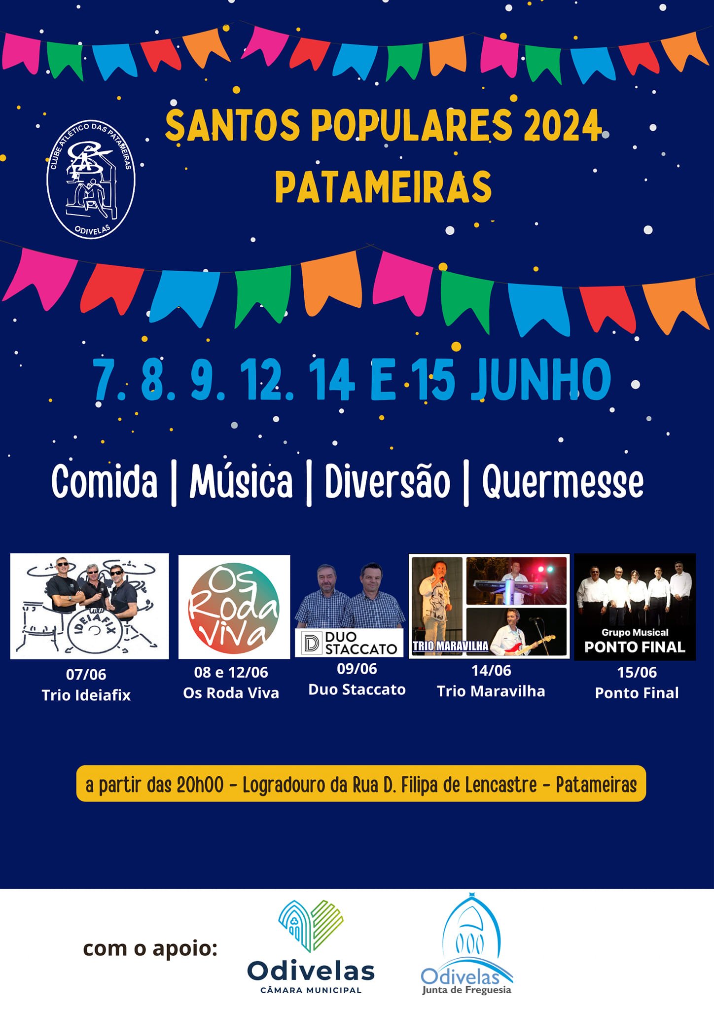 Cartaz Santos Populares 2024 - Patameiras