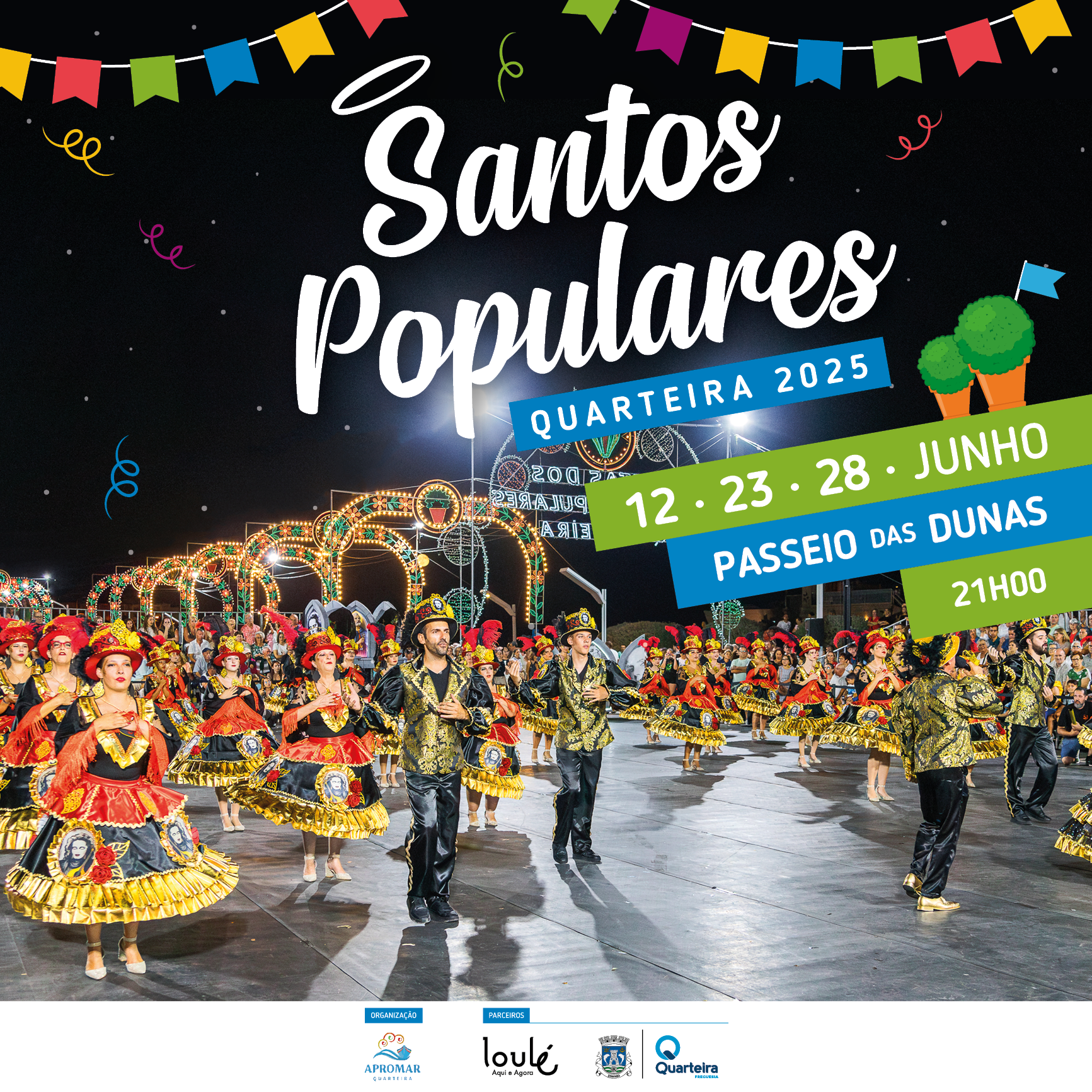 Cartaz Santos Populares 2025 - Quarteira
