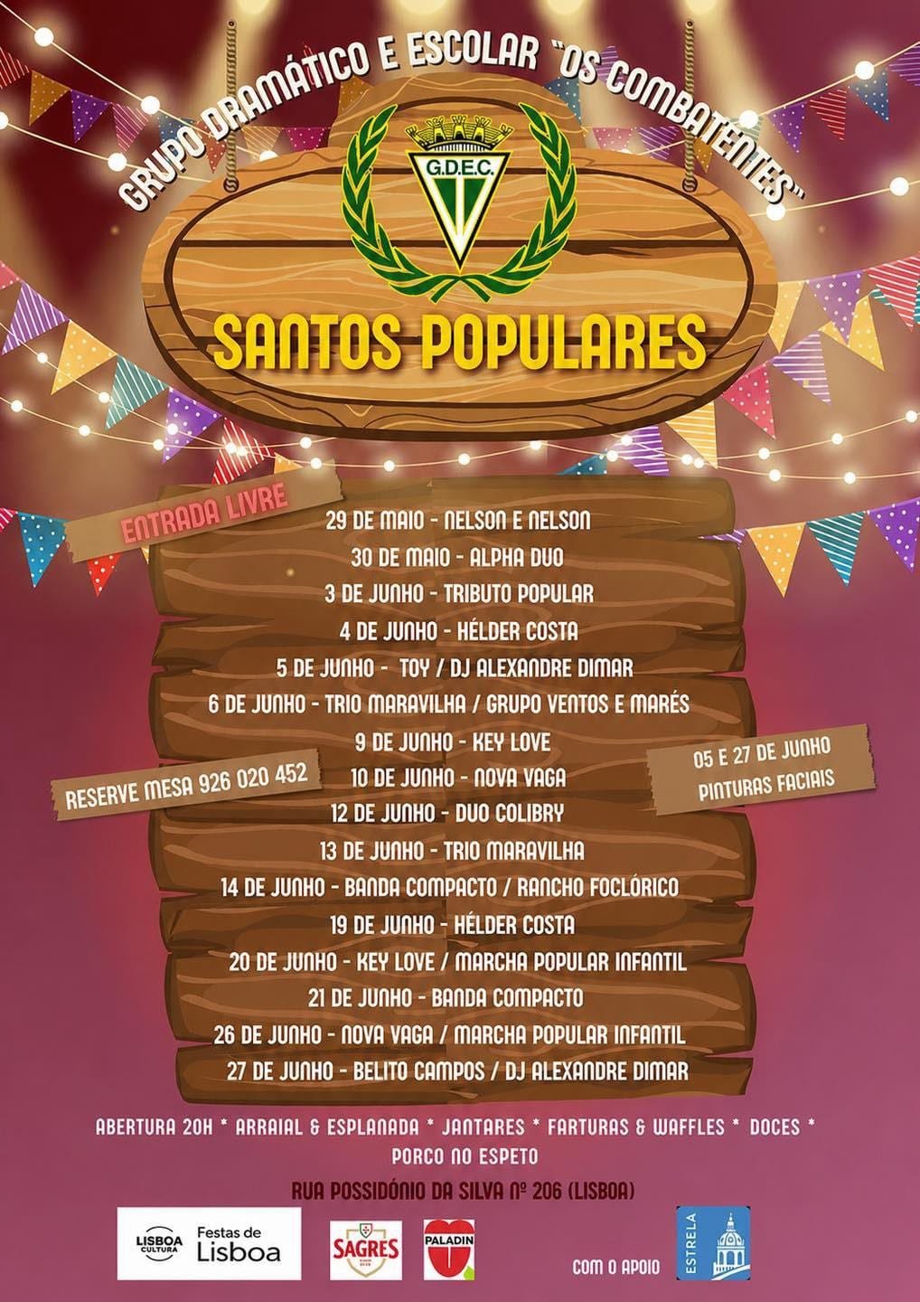 Cartaz Santos Populares 2026 - Lisboa