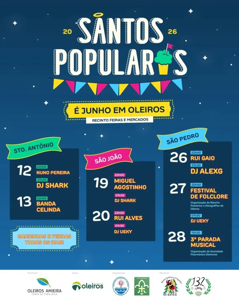 Cartaz Santos Populares 2026 - Oleiros
