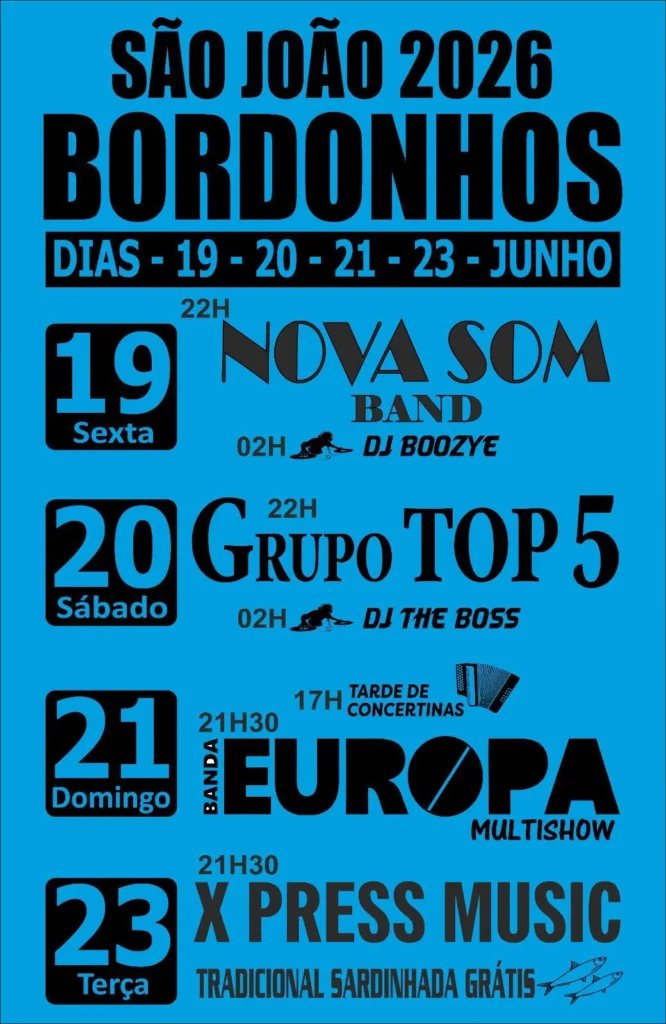 Cartaz São João 2026 - Bordonhos