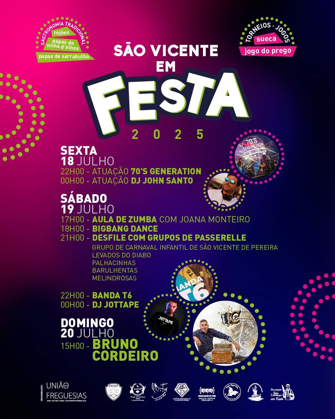Cartaz São Vicente em Festa 2025 - Ovar