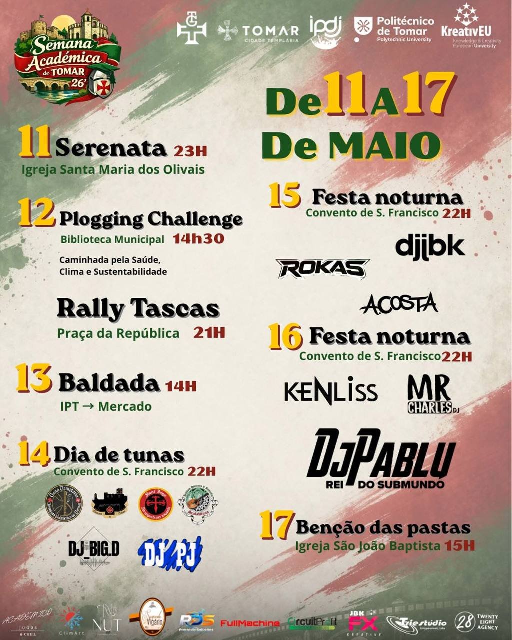 Cartaz Semana Académica 2026 - Tomar