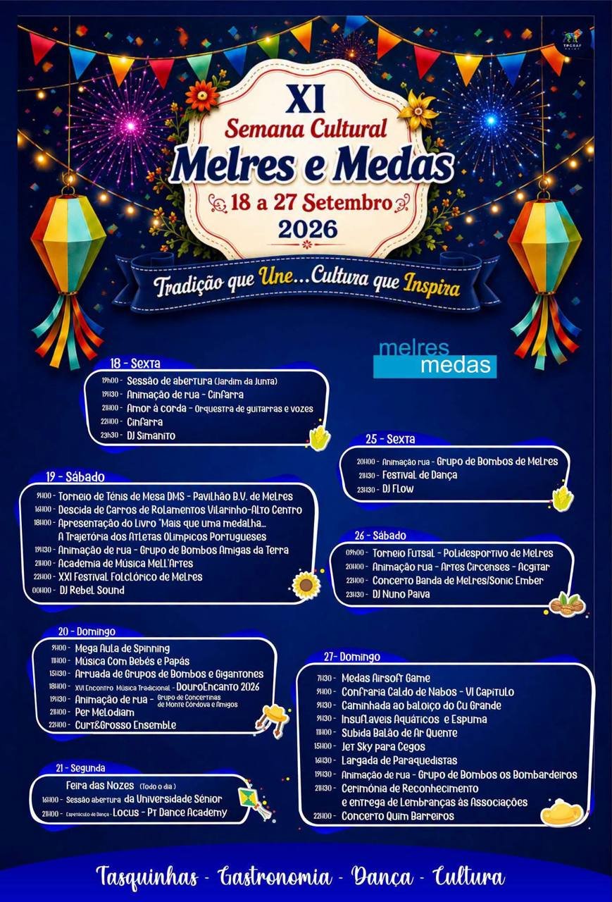 Cartaz Semana Cultural 2026 - Melres e Medas