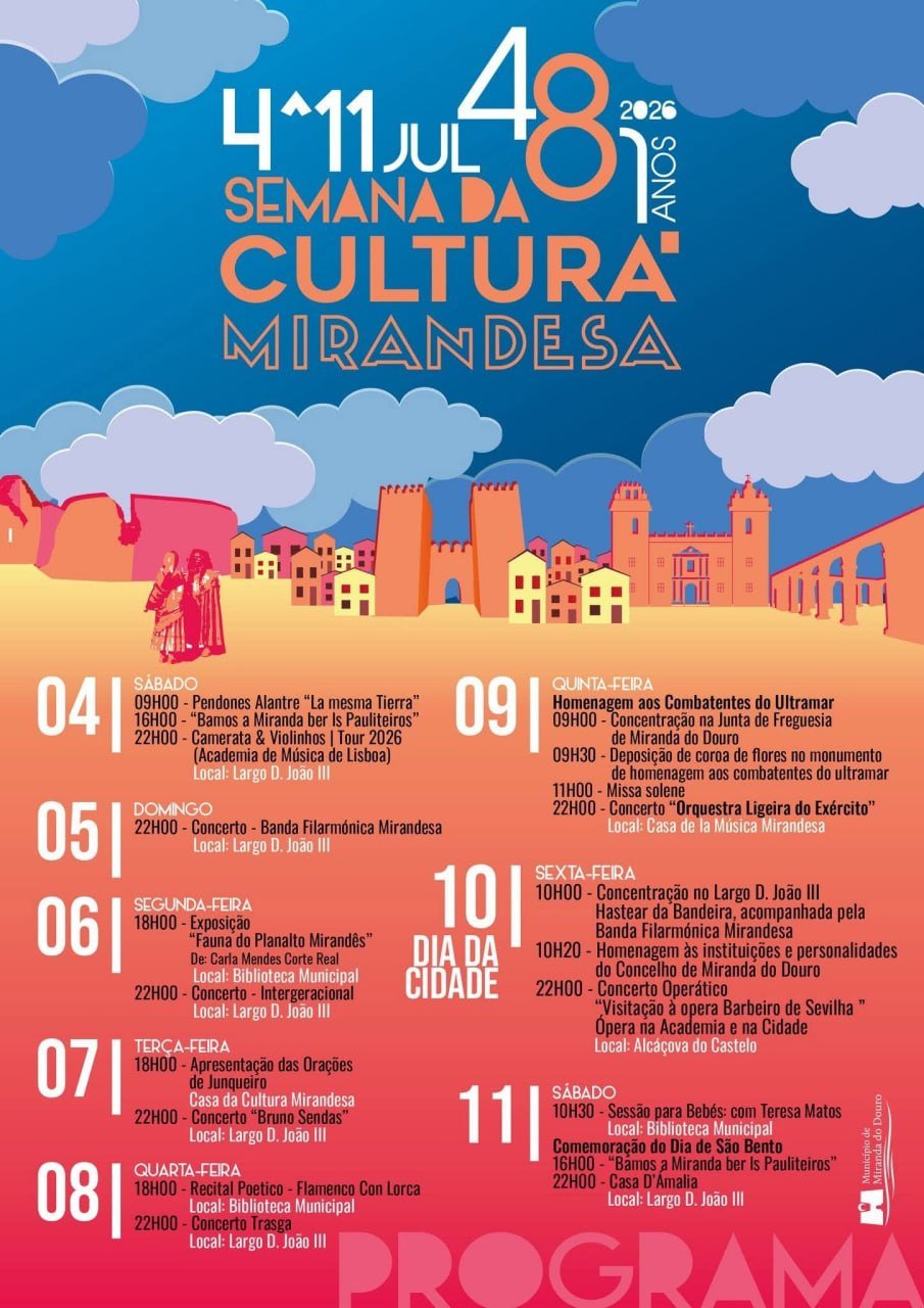 Cartaz Semana da Cultura Mirandesa 2026 - Miranda do Douro