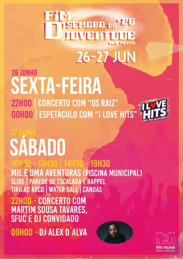 Cartaz Semana da Juventude 2026 - Vila Viçosa