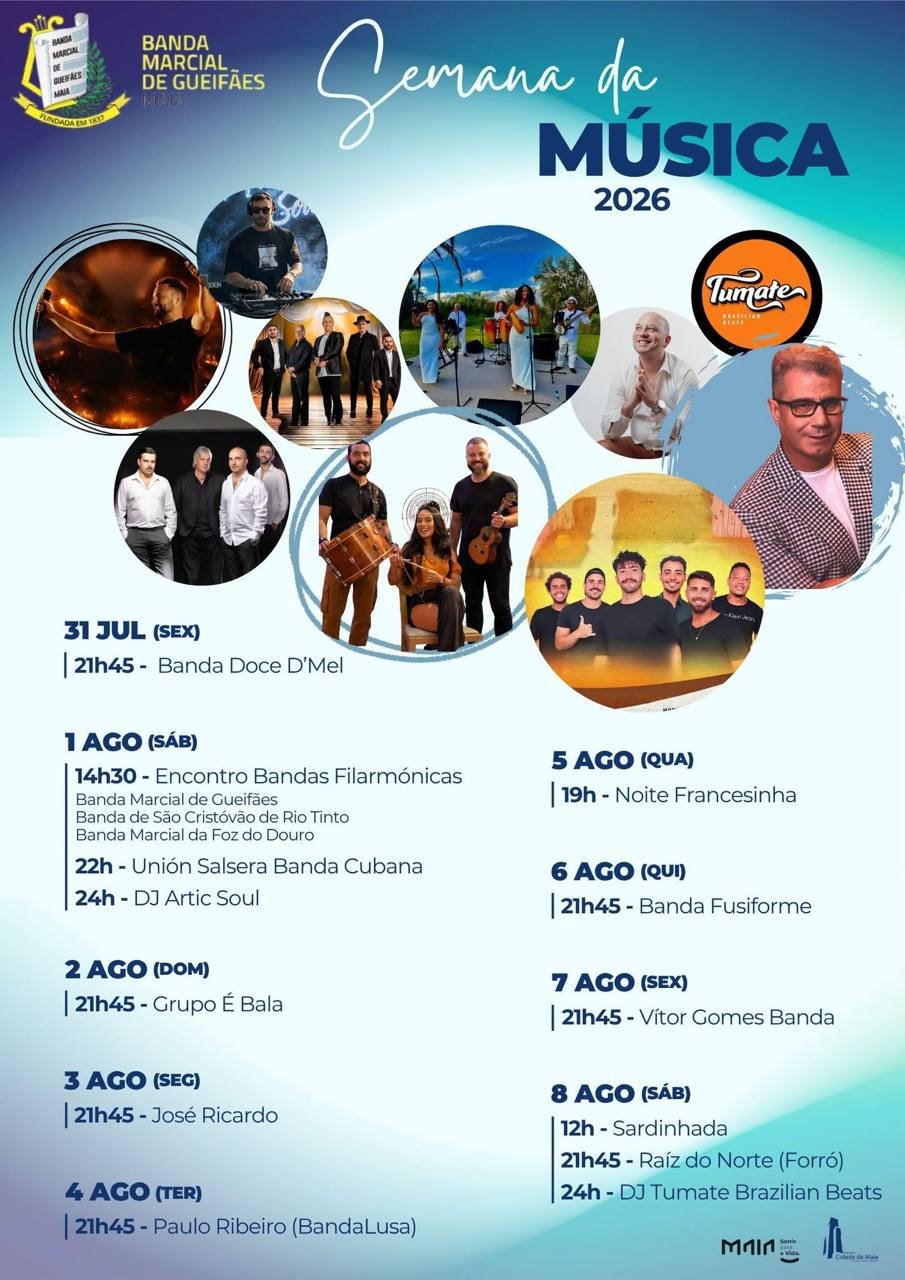Cartaz Semana da Música 2026 - Gueifães
