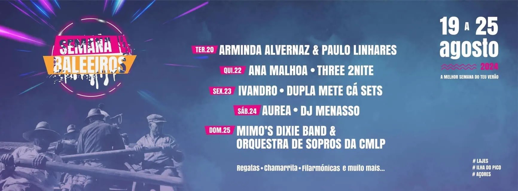 Cartaz Semana dos Baleeiros 2024 - Lajes do Pico