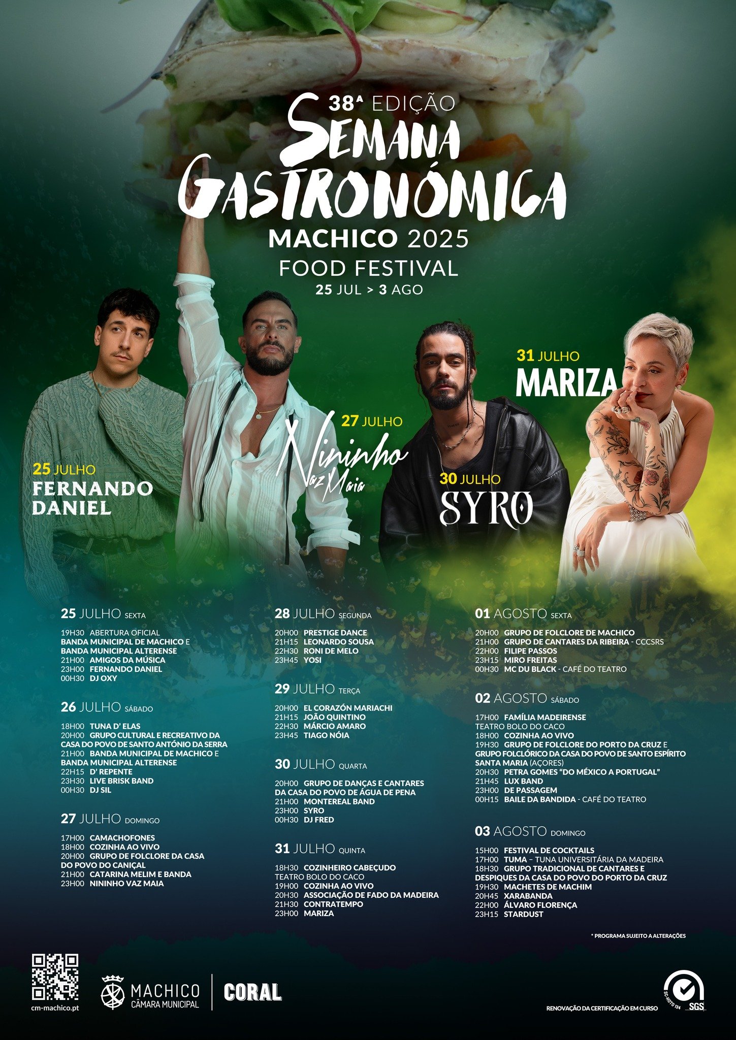Cartaz Semana Gastronómica 2025 - Machico