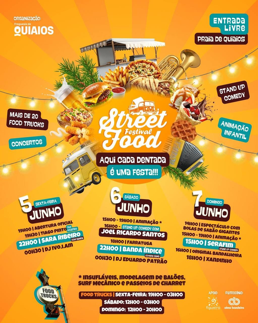Cartaz Street Food Festival 2026 - Quiaios