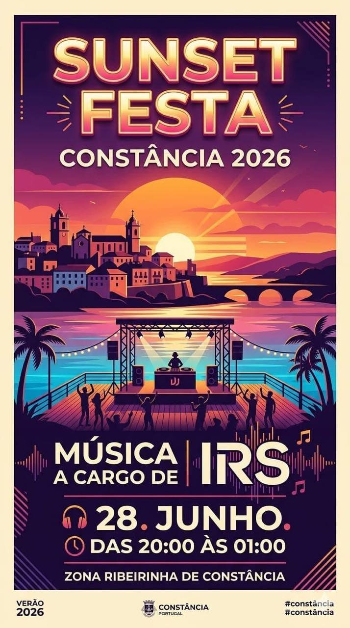 Cartaz Sunset Festa 2026 - Constância