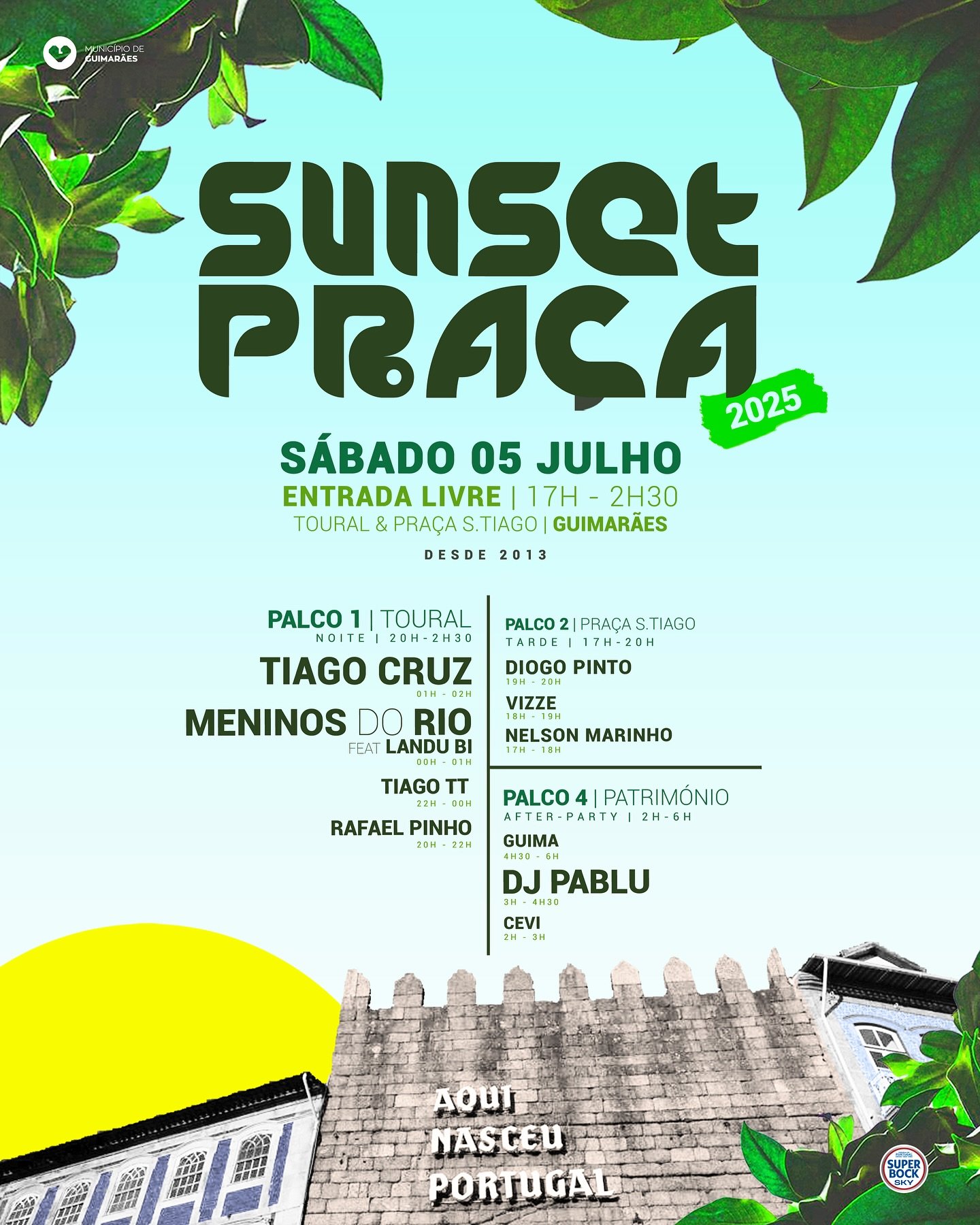 Cartaz Sunset Praça 2025 - Guimarães