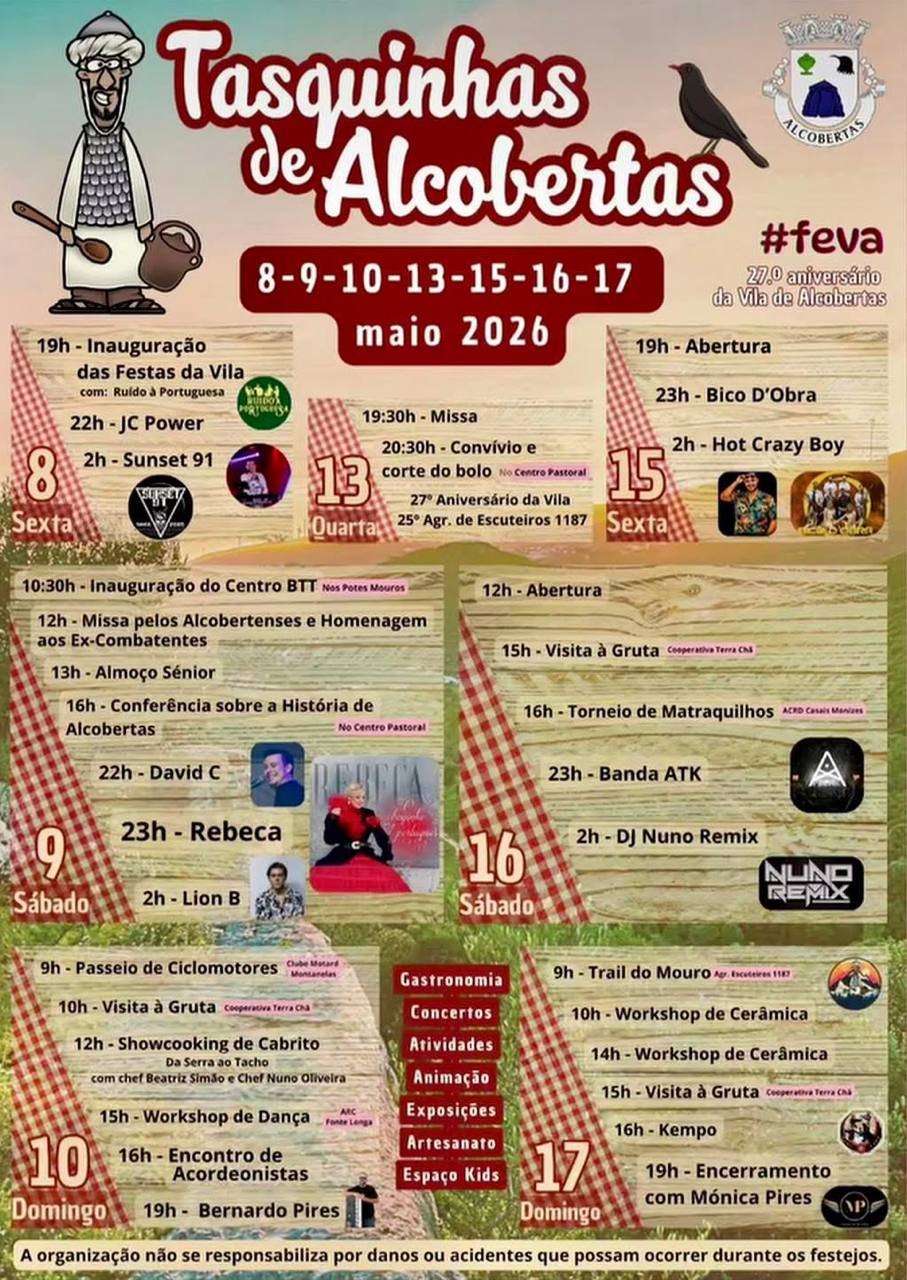 Cartaz Tasquinhas 2026 - Alcobertas