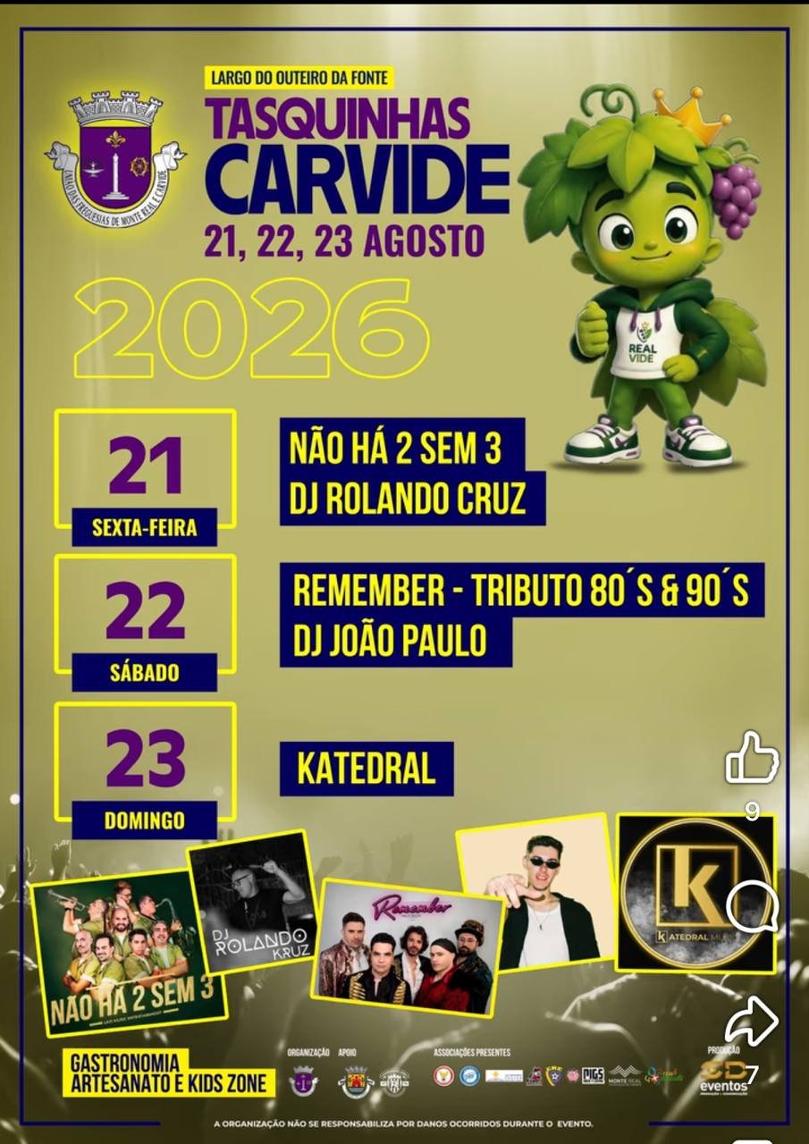 Cartaz Tasquinhas 2026 - Carvide