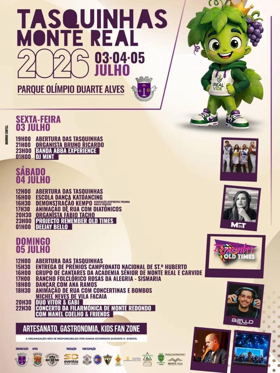Cartaz Tasquinhas 2026 - Monte Real