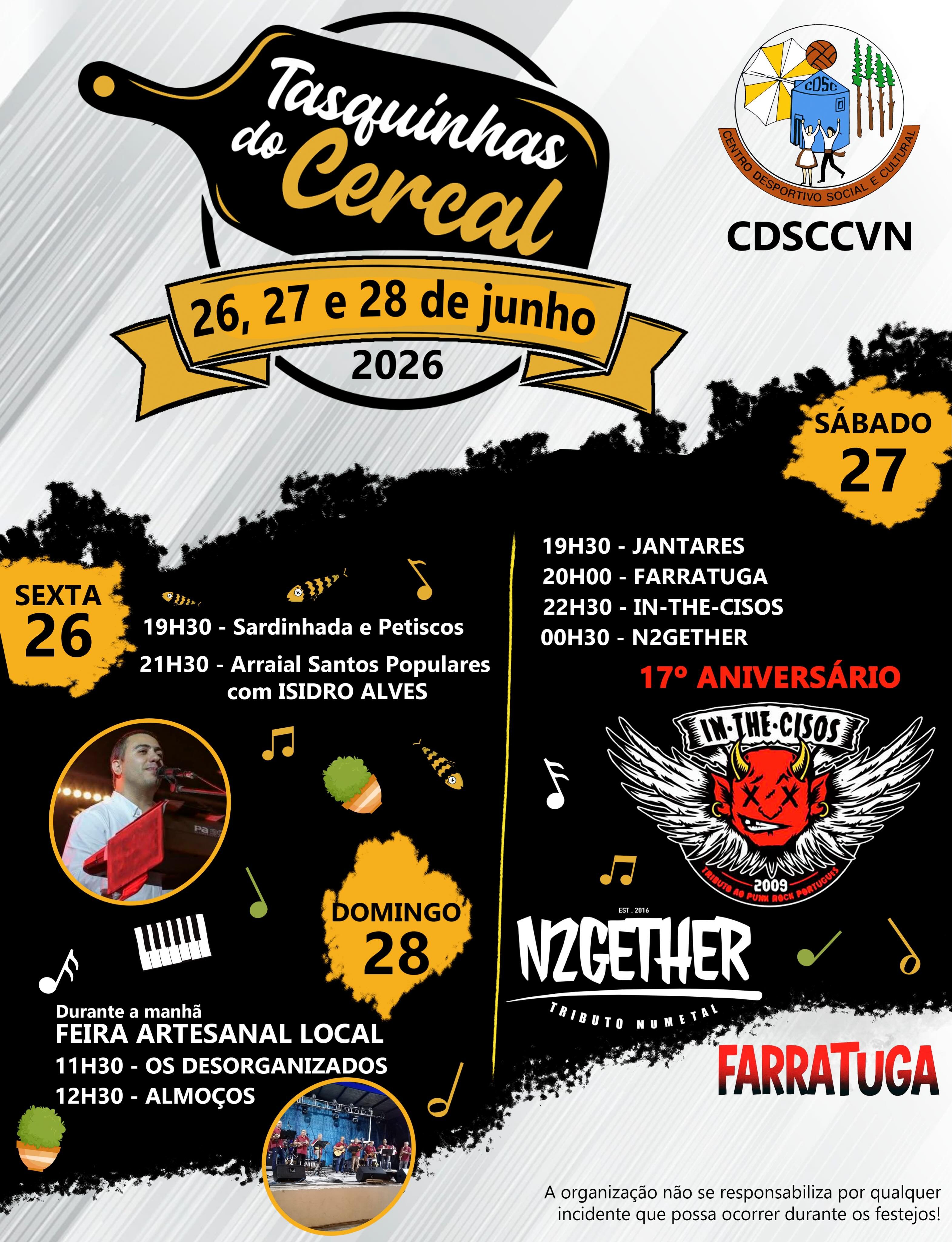 Cartaz Tasquinhas do Cercal 2026 - Cercal