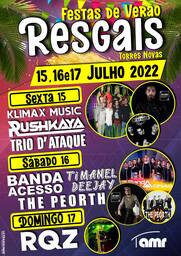 Cartaz Festas de Verão Resgais 2022