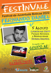 Cartaz Festinvale | festival da juventude de boticas 2022