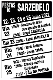 Cartaz Festas de Sarzedelo 2022