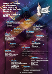Cartaz Festas de Mirandela e em Honra da Nossa Senhora do Amparo 2022