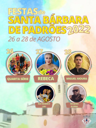 Cartaz FESTAS DE SANTA BÁRBARA DE PADRÕES 2022